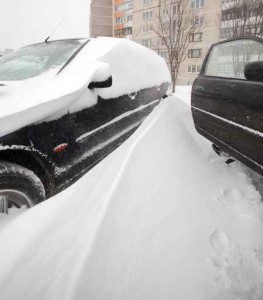 cars under snow